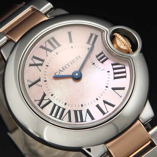 CARTIER(USED)발롱블루 28 콤비 자개판