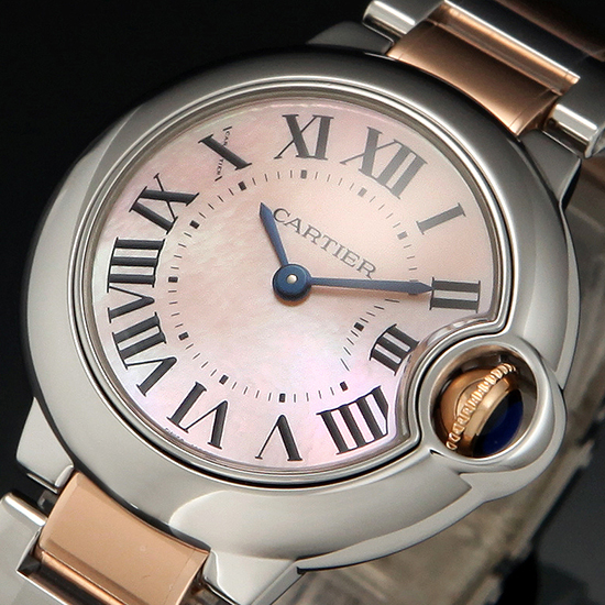CARTIER(USED)발롱블루 28 콤비 자개판