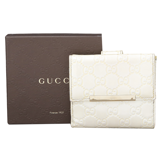 GUCCI(USED) 구찌 GG로고 씨마 레더 페이던트 중지갑