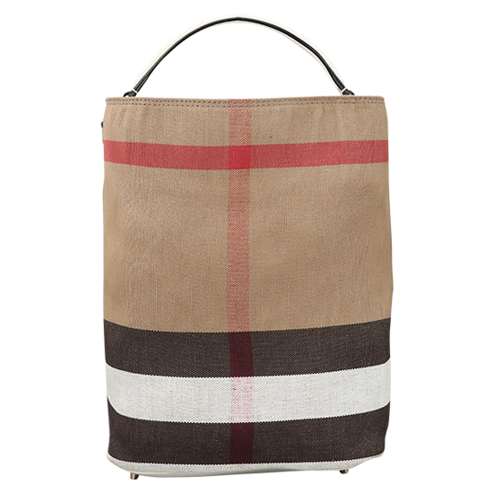 BURBERRY(USED)애쉬비 캔버스 체크 호보백