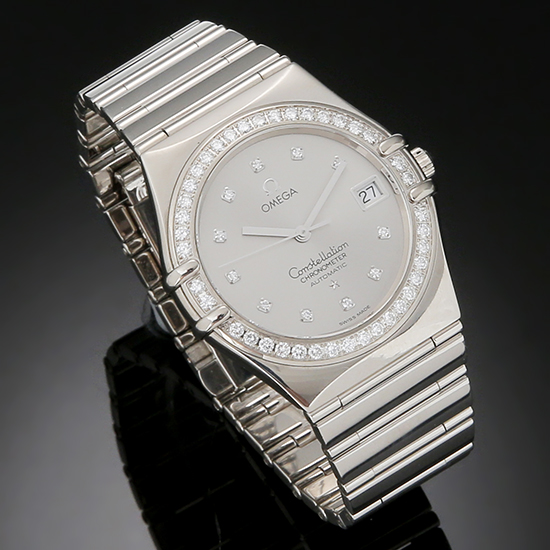OMEGA(USED)컨스틸레이션 화이트골드 다이아베젤