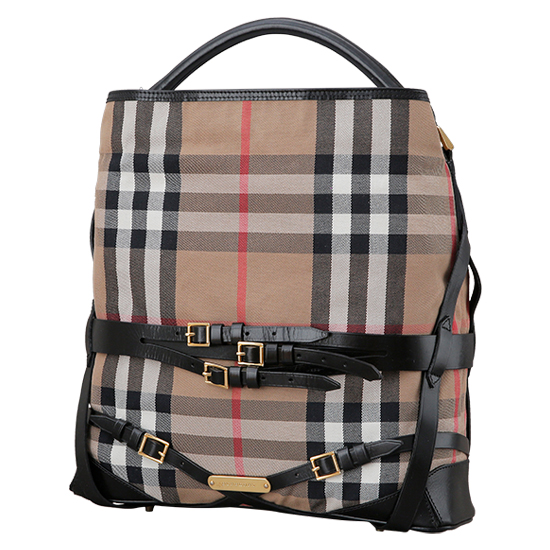 BURBERRY(USED)하우스 체크 트리밍 토트겸 숄더백