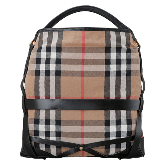 BURBERRY(USED)하우스 체크 트리밍 토트겸 숄더백
