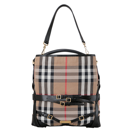 BURBERRY(USED)하우스 체크 트리밍 토트겸 숄더백