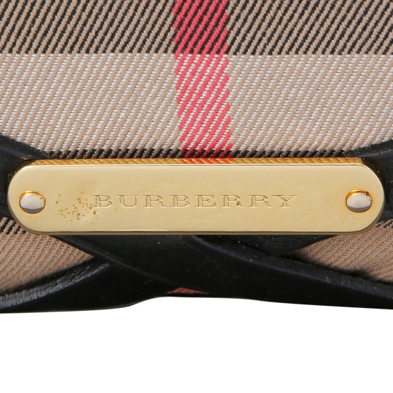 BURBERRY(USED)하우스 체크 트리밍 토트겸 숄더백