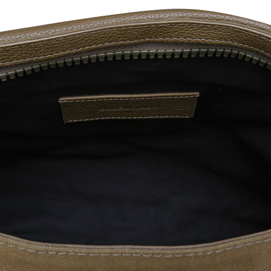 BALENCIAGA(USED)브라운 패브릭 트리밍 클러치