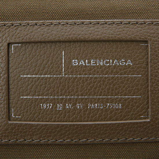 BALENCIAGA(USED)브라운 패브릭 트리밍 클러치