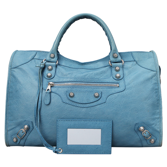 BALENCIAGA(USED)자이언트 시티 블루 토트백