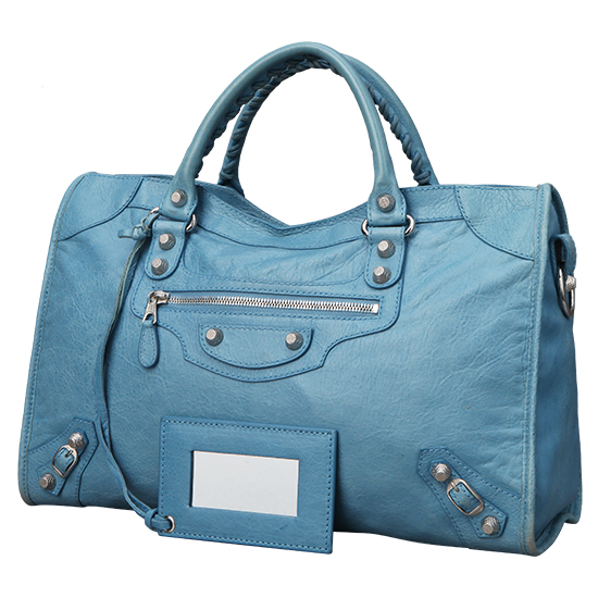 BALENCIAGA(USED)자이언트 시티 블루 토트백