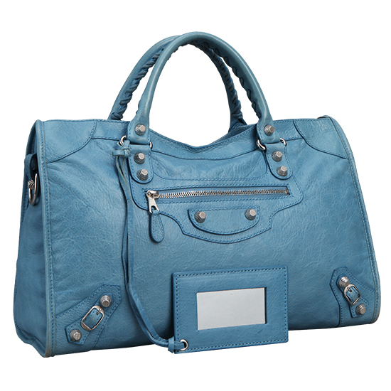 BALENCIAGA(USED)자이언트 시티 블루 토트백