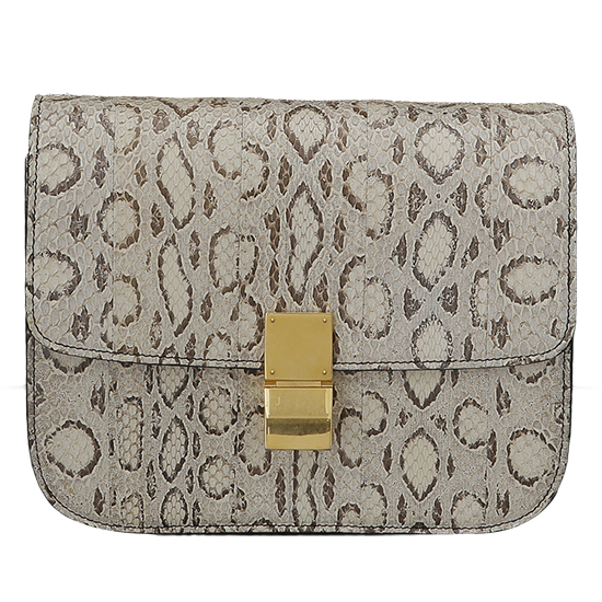 CELINE(USED)클래식박스 파이톤 미듐