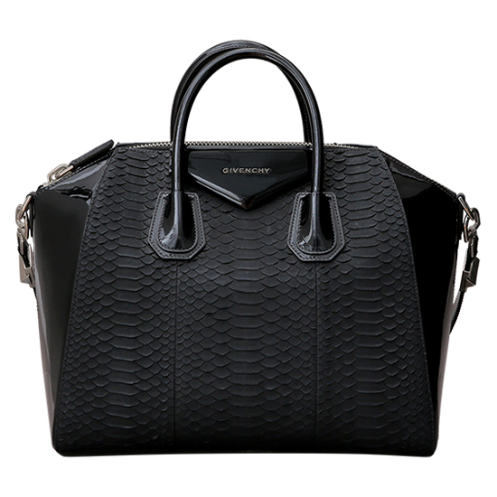 GIVENCHY(USED)안티고나 파이톤 스킨 블랙 미듐