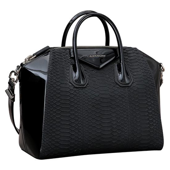 GIVENCHY(USED)안티고나 파이톤 스킨 블랙 미듐