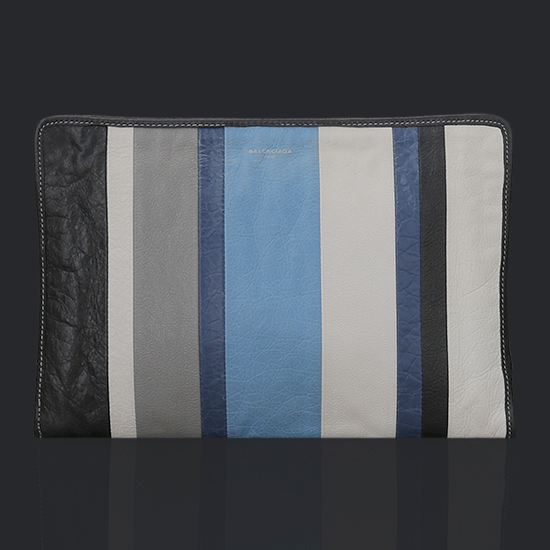 BALENCIAGA(USED) 발렌시아가 바자르 클러치 스트라이프
