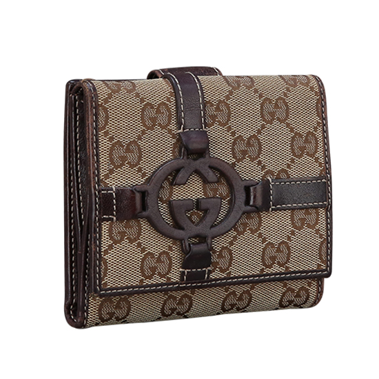 GUCCI(USED) 구찌 GG로고 패브릭 반지갑