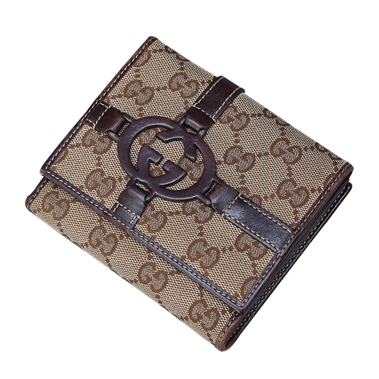 GUCCI(USED) 구찌 GG로고 패브릭 반지갑