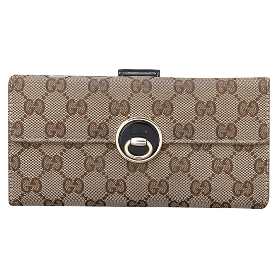 GUCCI(USED) 구찌 GG로고 패브릭 장지갑