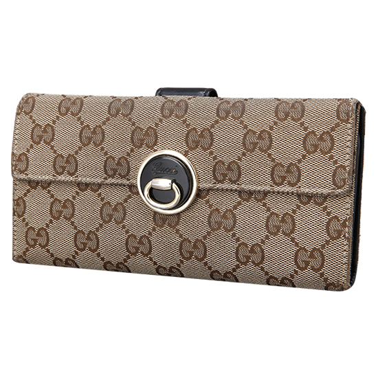 GUCCI(USED) 구찌 GG로고 패브릭 장지갑