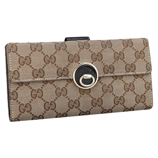 GUCCI(USED) 구찌 GG로고 패브릭 장지갑
