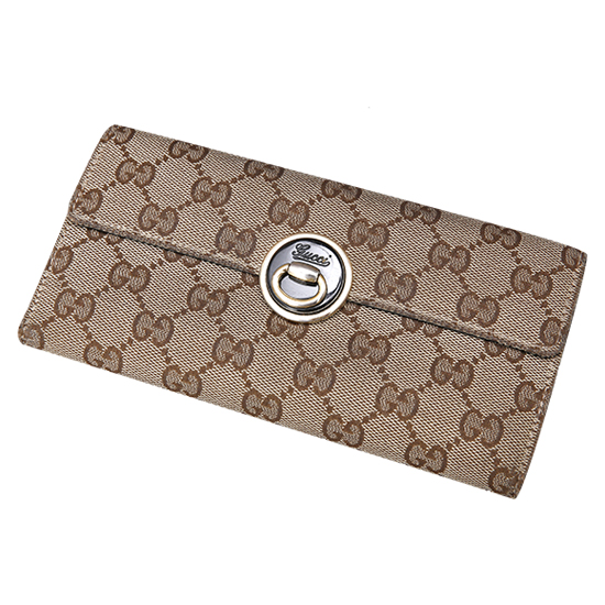 GUCCI(USED) 구찌 GG로고 패브릭 장지갑