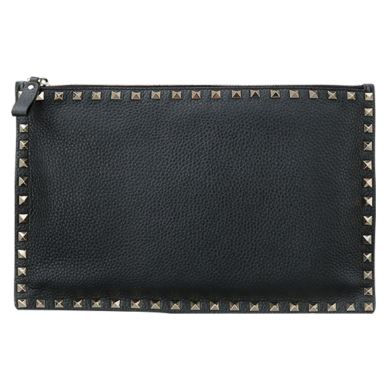 VALENTINO(USED)락스터드 블랙 클러치