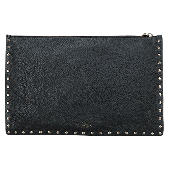 VALENTINO(USED)락스터드 블랙 클러치