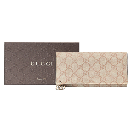 GUCCI(USED) 구찌 GG로고 씨마 레더 장지갑 겸 클러치