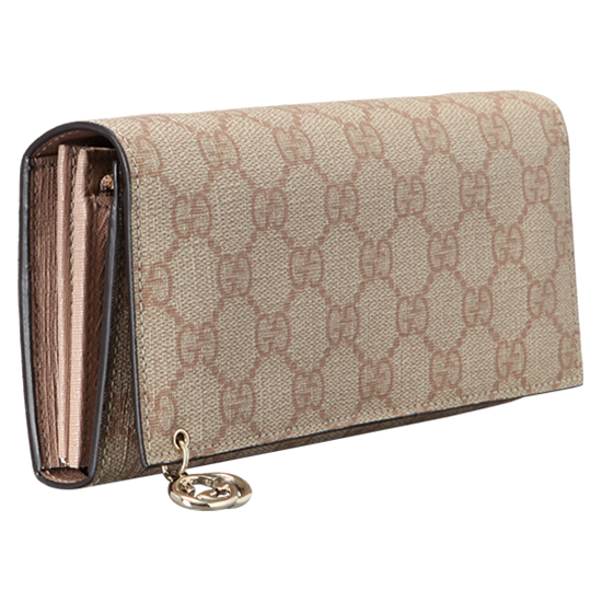 GUCCI(USED) 구찌 GG로고 씨마 레더 장지갑 겸 클러치