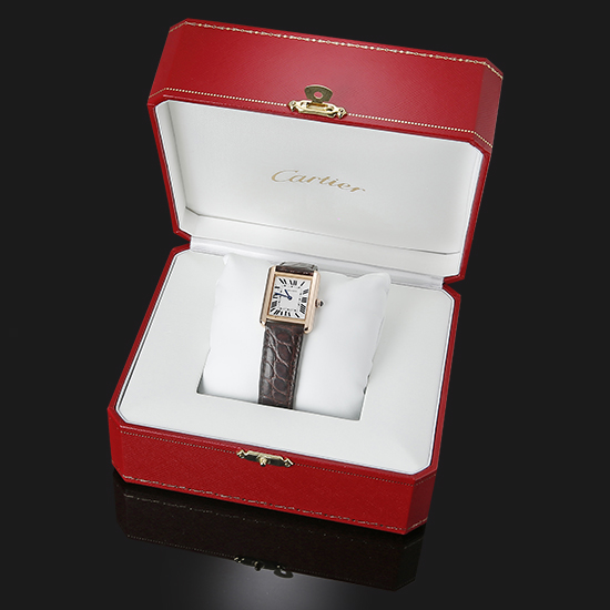 CARTIER(USED) 탱크솔로 콤비 가죽밴드 스몰