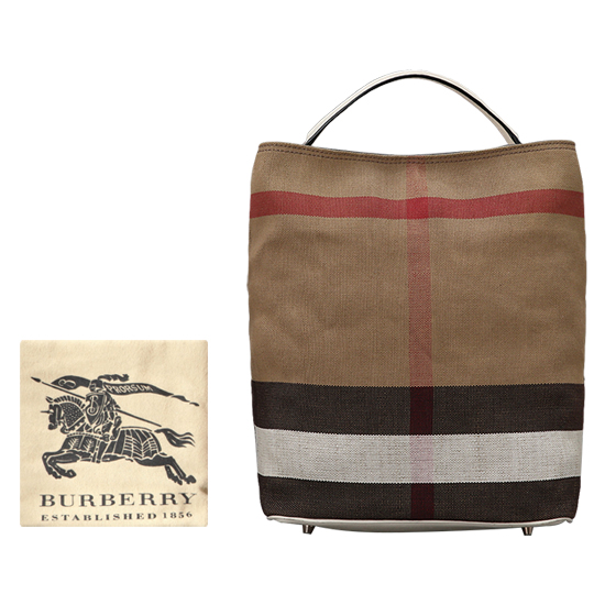 BURBERRY(USED)애쉬비 캔버스 체크 호보백