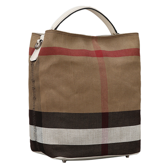 BURBERRY(USED)애쉬비 캔버스 체크 호보백