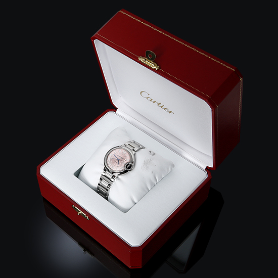 CARTIER(USED) 발롱블루 스틸 33 핑크 오토