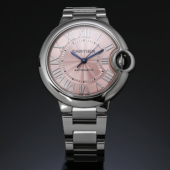 CARTIER(USED) 발롱블루 스틸 33 핑크 오토