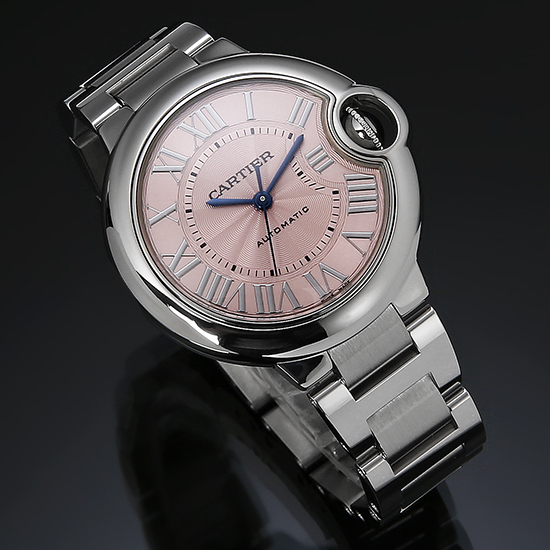 CARTIER(USED) 발롱블루 스틸 33 핑크 오토