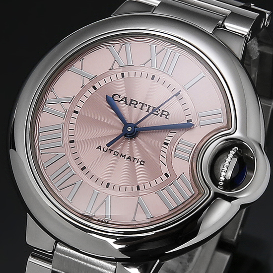 CARTIER(USED) 발롱블루 스틸 33 핑크 오토