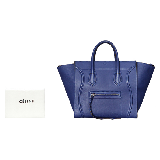 CELINE(USED)팬텀 러기지 블루 토트백