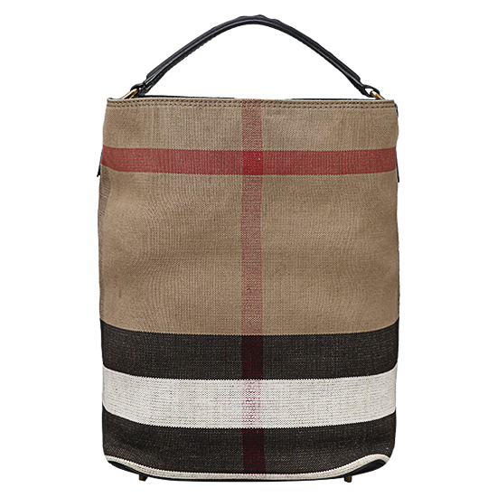 BURBERRY(USED)애쉬비 캔버스 체크 호보백