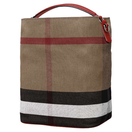 BURBERRY(USED)애쉬비 캔버스 체크 호보백