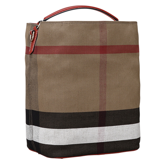 BURBERRY(USED)애쉬비 캔버스 체크 호보백