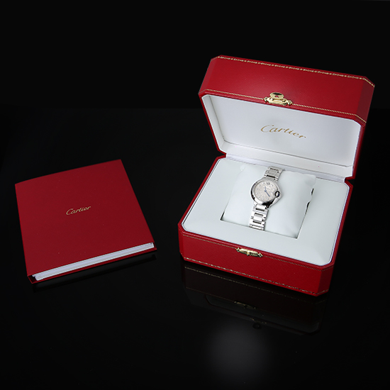 CARTIER(USED) 발롱블루 스틸 28 다이아인덱스