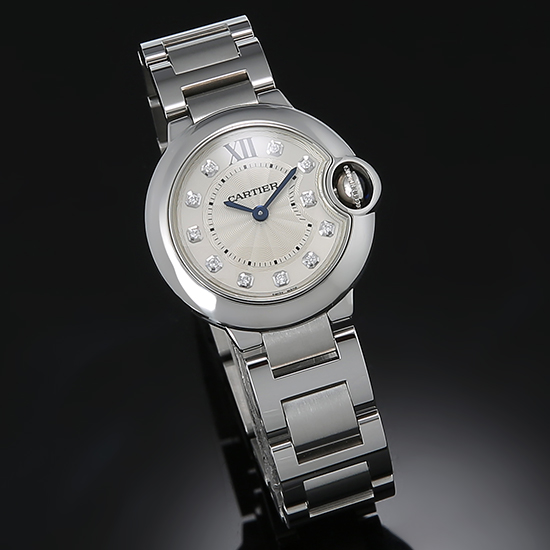 CARTIER(USED) 발롱블루 스틸 28 다이아인덱스