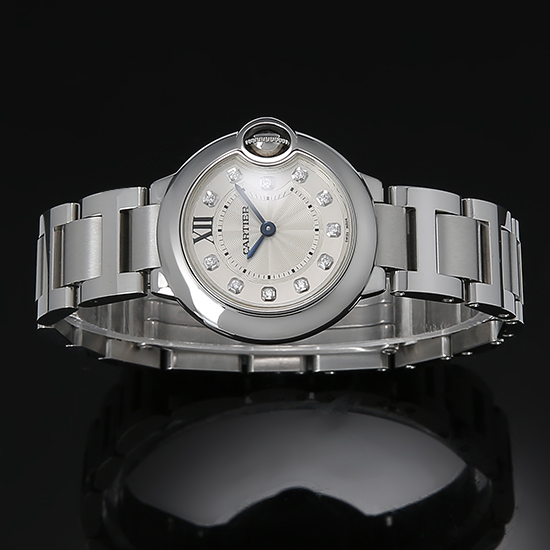 CARTIER(USED) 발롱블루 스틸 28 다이아인덱스