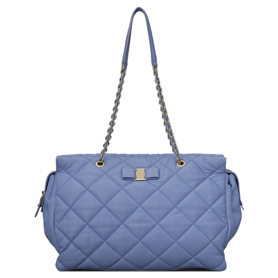 FERRAGAMO(USED)바라 리본 체인 숄더백