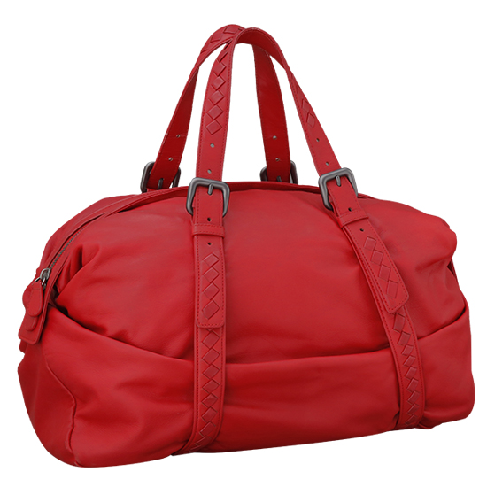 BOTTEGA VENETA(USED)램스킨 레드 토트겸 숄더백