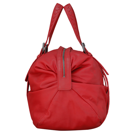 BOTTEGA VENETA(USED)램스킨 레드 토트겸 숄더백