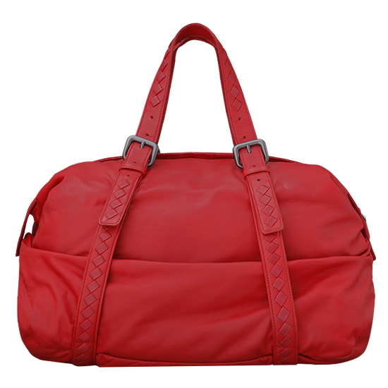 BOTTEGA VENETA(USED)램스킨 레드 토트겸 숄더백