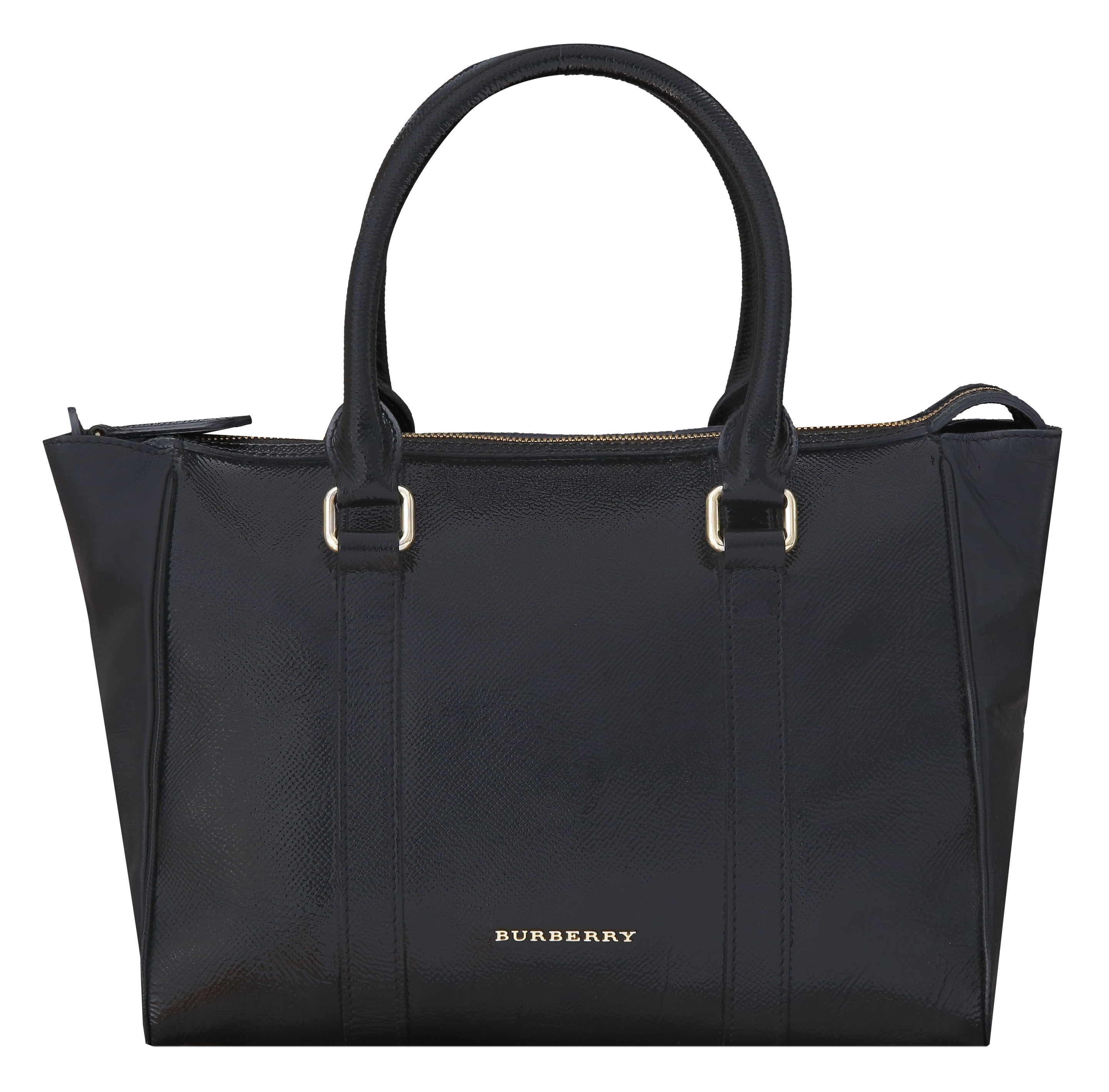 BURBERRY(USED)블랙 레더 토트겸 숄더백