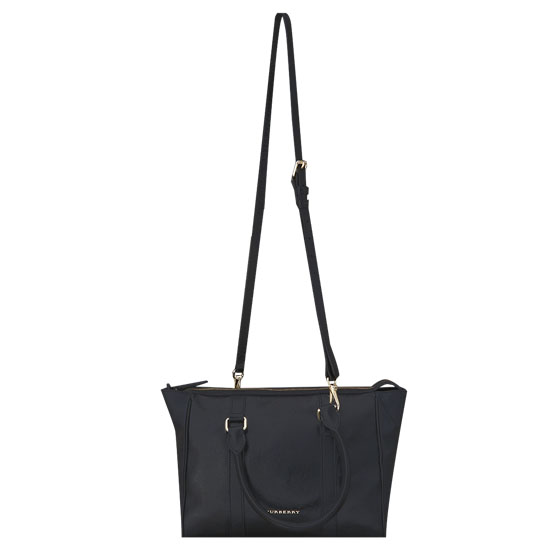 BURBERRY(USED)블랙 레더 토트겸 숄더백