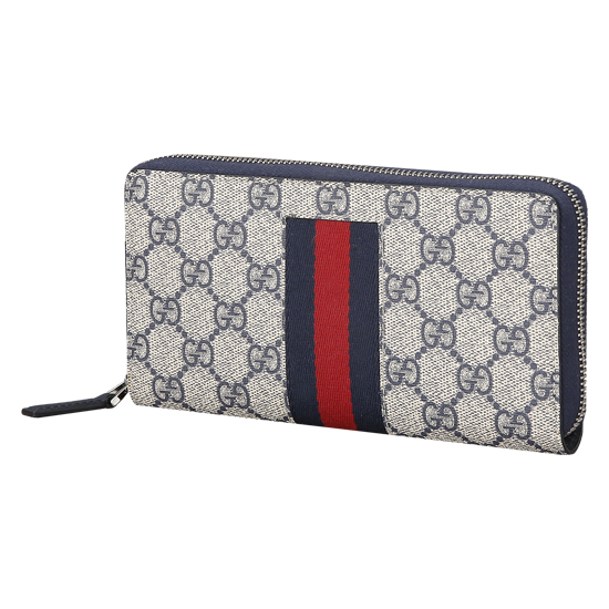 GUCCI(USED) 구찌 GG로고 PVC 수프림 지퍼 어라운드 장지갑G