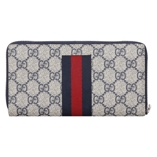 GUCCI(USED) 구찌 GG로고 PVC 수프림 지퍼 어라운드 장지갑G